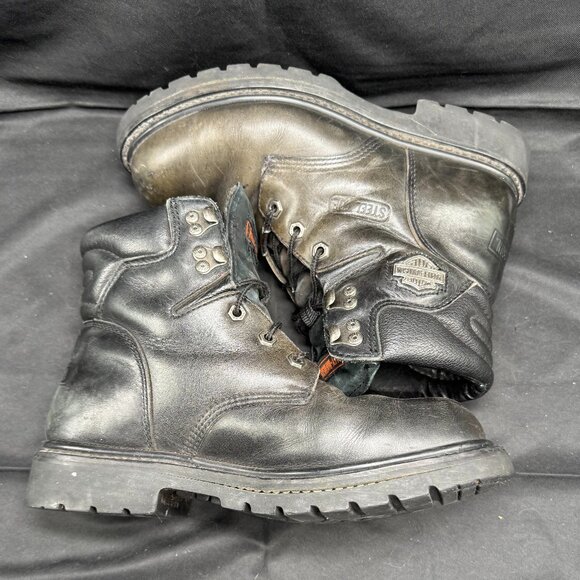 Vintage Harley Davidson 91015 Black Leather Motorcycle Boots Men’s Sz. 8.5 main image 7